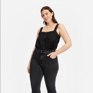 Everlane Picnic Top 100% Linen, Black